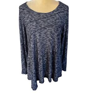 Comfy USA Blue Tunic Top Size Small Long Sleeve